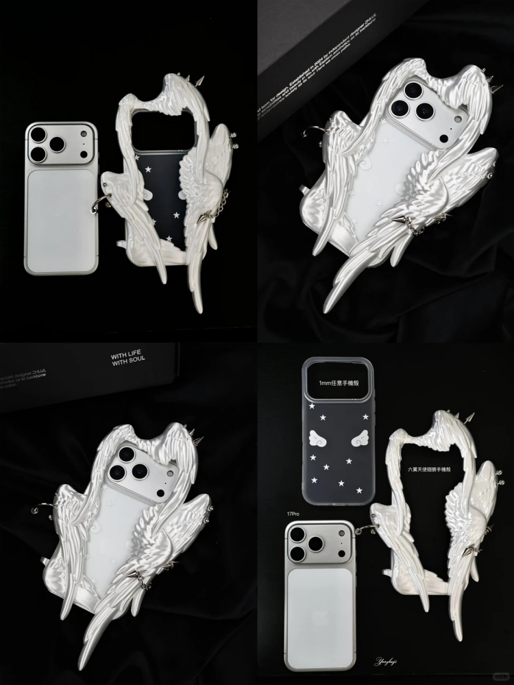 Phone Accessories Items - Orijinal Y2k Altı Kanatlı Melek Perçin
