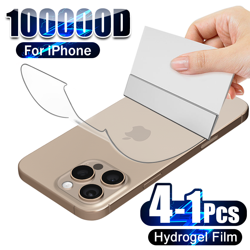 Phone Accessories Unique - 4-1 adet arka hidrojel Film iPhone