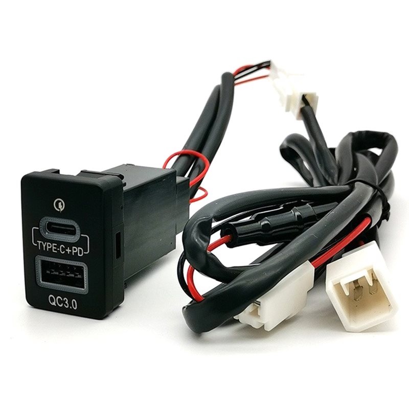 Phone Accessories Types - Kablo Aksesuarları Mavi Işıklı Araç QC3.0