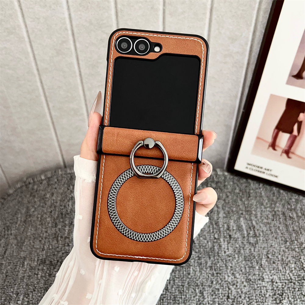 Phone Ring Holder - Buzlu Deri Halka Tutucu Magsafe Manyetik