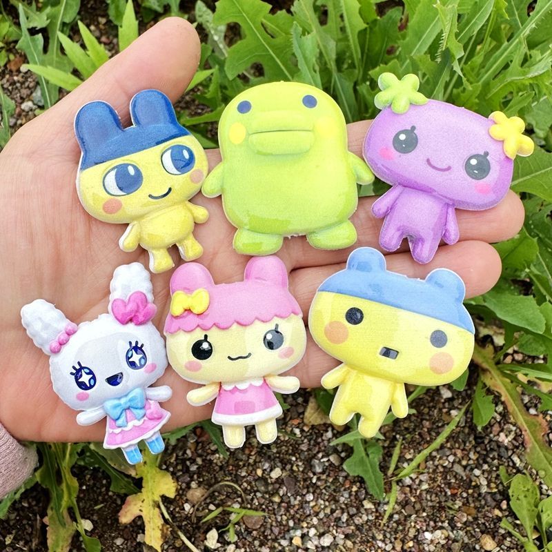 Phone Accessories Chain - 45mm Karikatür Tamagotchi çift taraflı baskılı