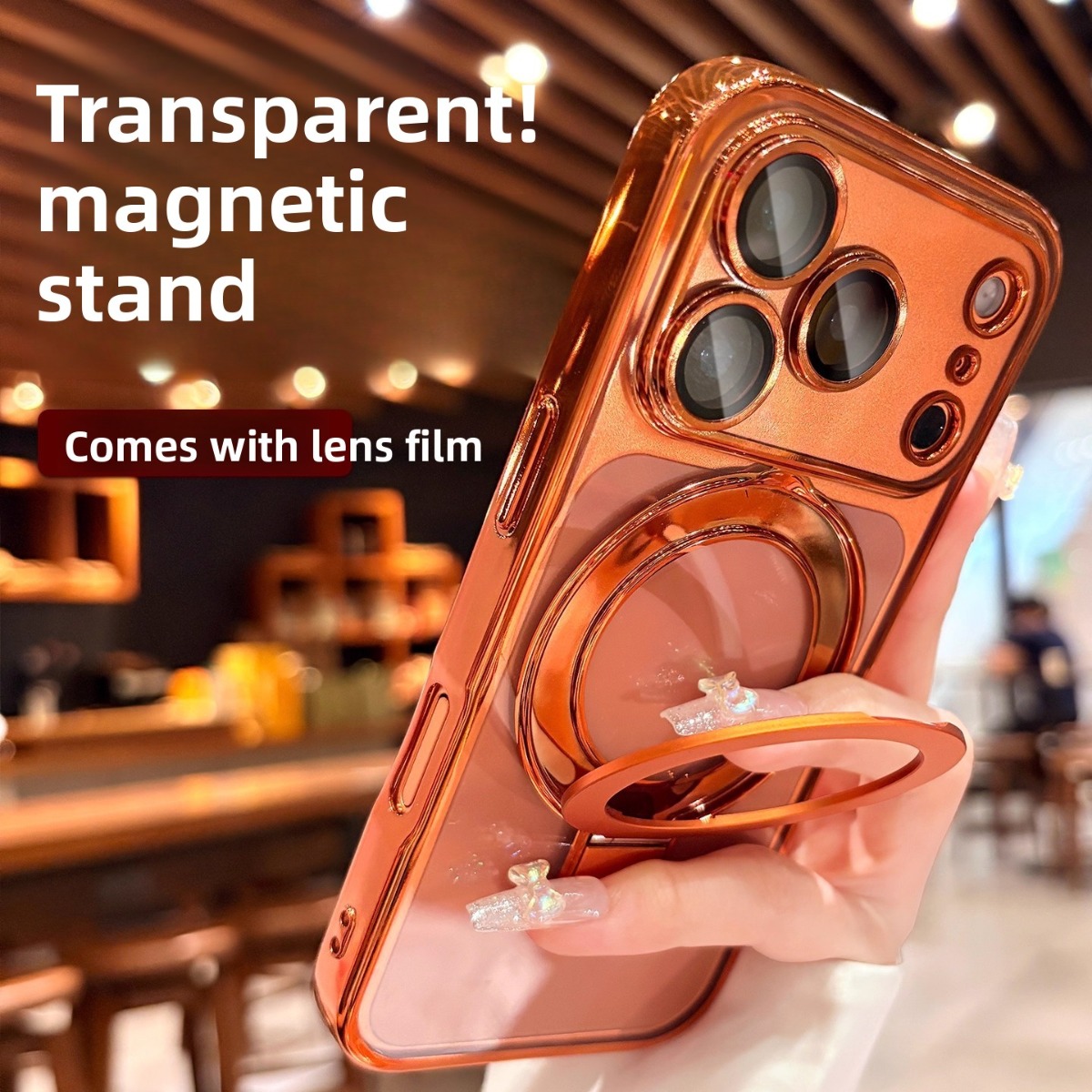 Phone Ring Holder - Magsafe Manyetik Braketli Telefon Kılıfı, iPhone