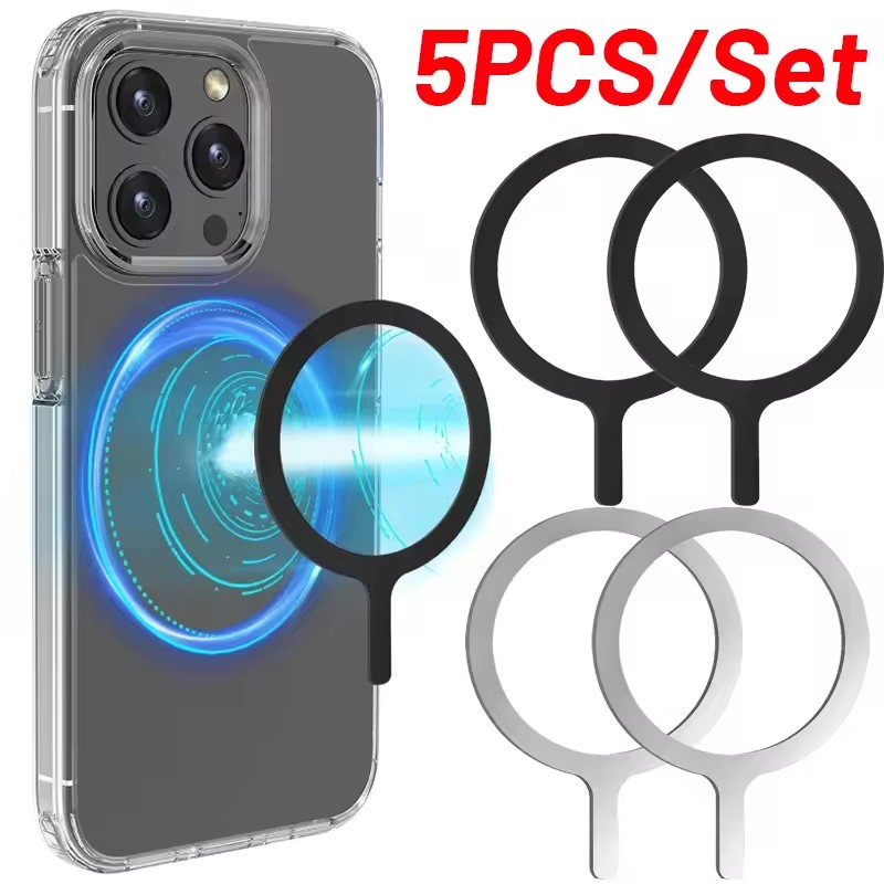 Phone Ring Holder - 5-1 adet Magsafe Kablosuz Şarj İçin