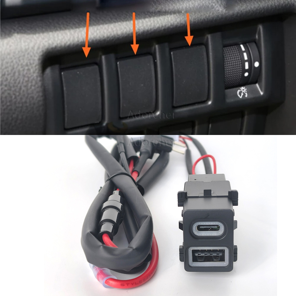 Phone Accessories Types - Modifiye Araba USB QC3.0 Tip-C PD
